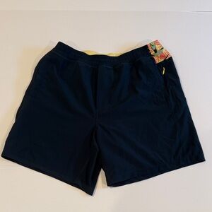Birddogs Dark Blue Shorts with Tropical Detail in Size XL